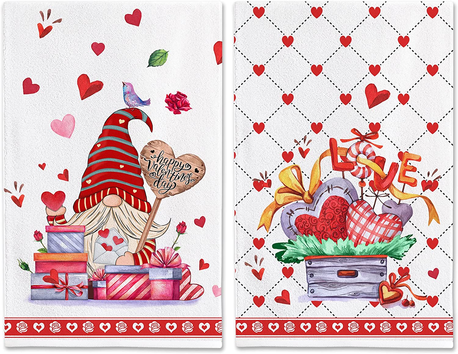 A Love Like Gnome Other Valentine Heart Tea Towel 