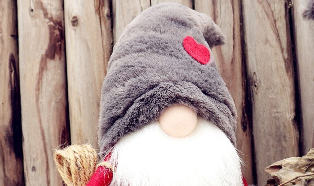 Super Cute Valentine’s Day Plush Gnome with Heart on Hat